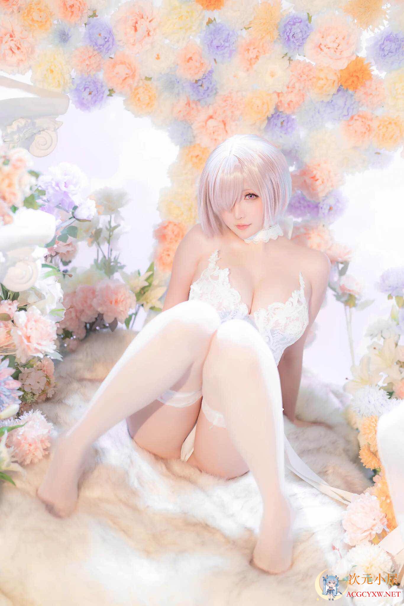 星之迟迟 FGO 玛修婚纱[78P+1V/414MB]  3276 次元小屋