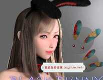 [3D同人/全动态]ATD大师23年1月新作 新年黑丝兔女郎+金发女赠品[新作/500M]